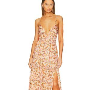 Ryliana Dress - Rust and Lilac Floral